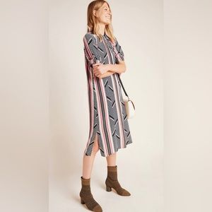 NWT *ANTHROPOLOGIE* McKenzie Midi Dress … *GEOMETRIC* Design … Size: S